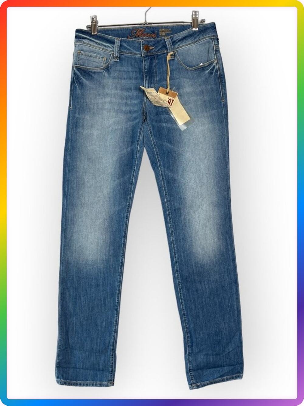 Mavi Emma Relaxed Straight Jeans SIZE 27x33 Blue Nolita Denim Mid Rise